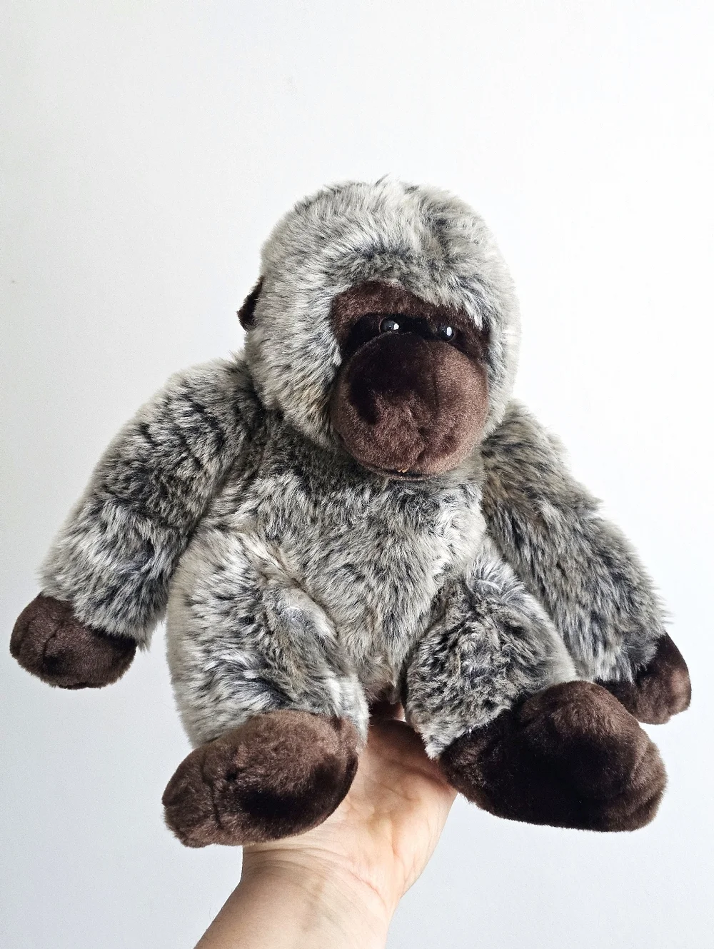 Vintage Dan Dee Monkey Plush 12” Stuffed Animal Gray Brown Collector